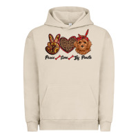 Pigment French Oak peace love toy poodle Urban Hoodie - RanaPortraitStore