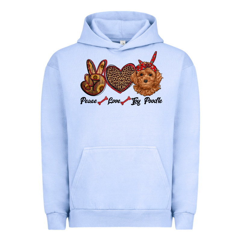 Peace Love Toy Poodle Urban Hoodie by RanaPortraitStore | Teevron