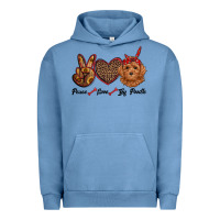 Pigment Pebble Blue peace love toy poodle Urban Hoodie - RanaPortraitStore