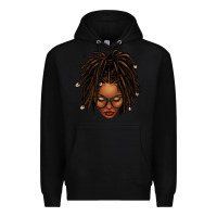 Black afro locs messy bun Premium Hoodie - texasbilliewilder