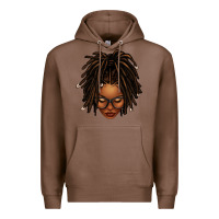 Chestnut afro locs messy bun Premium Hoodie - texasbilliewilder