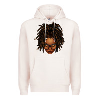 Pale Pink afro locs messy bun Premium Hoodie - texasbilliewilder