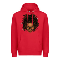 Red afro locs messy bun Premium Hoodie - texasbilliewilder