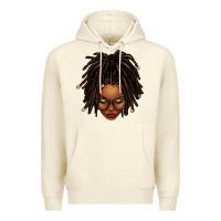 Sandshell afro locs messy bun Premium Hoodie - texasbilliewilder