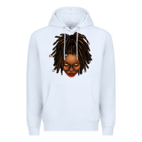 White afro locs messy bun Premium Hoodie - texasbilliewilder