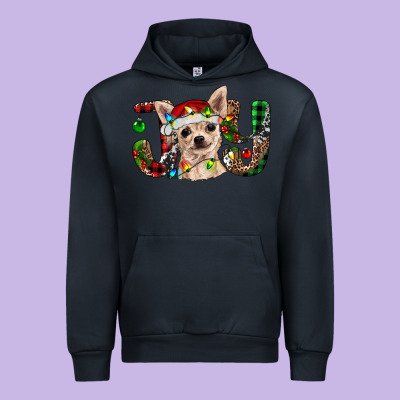 Christmas Chihuahua Joy Urban Hoodie Designed By Ranaportraitstore