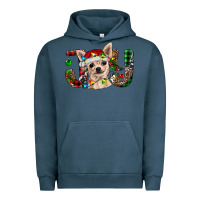 Pigment Midnight Navy christmas chihuahua joy Urban Hoodie - RanaPortraitStore
