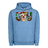 Pigment Pebble Blue christmas chihuahua joy Urban Hoodie - RanaPortraitStore