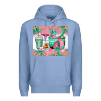 Colony Blue nurse coffee cups Premium Hoodie - Zillion Design Studio