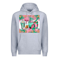 Heather Grey nurse coffee cups Premium Hoodie - Zillion Design Studio
