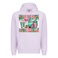 Lilac nurse coffee cups Premium Hoodie - Zillion Design Studio