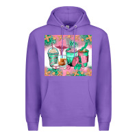 Purple nurse coffee cups Premium Hoodie - Zillion Design Studio