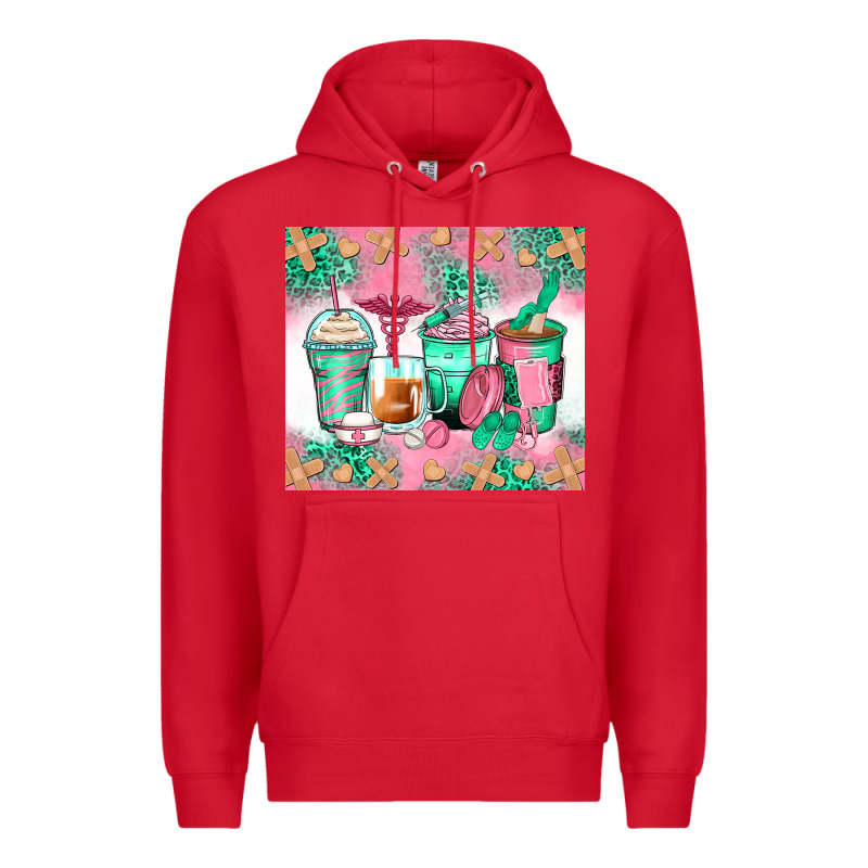 Nurse Coffee Cups Premium Hoodie by Zillion Design Studio | Teevron