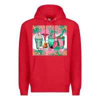 Red nurse coffee cups Premium Hoodie - Zillion Design Studio