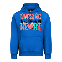 Cobalt nursing is a work of heart Urban Hoodie - texasbilliewilder