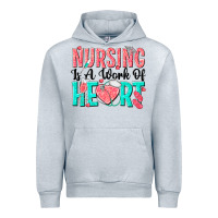 Heather Grey nursing is a work of heart Urban Hoodie - texasbilliewilder