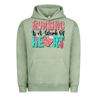 Pigment Oil Green nursing is a work of heart Urban Hoodie - texasbilliewilder