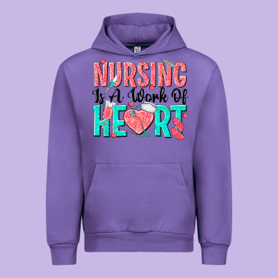 Nursing Is A Work Of Heart Urban Hoodie Designed By Texasbilliewilder