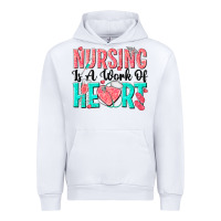 White nursing is a work of heart Urban Hoodie - texasbilliewilder