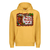 Mustard merry christmas yall Premium Hoodie - RanaPortraitStore