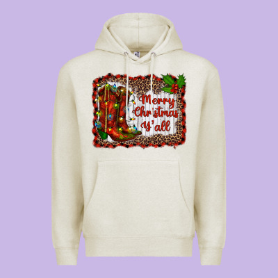 Merry Christmas Yall Premium Hoodie Designed By Ranaportraitstore