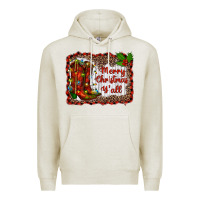 Oatmeal Heather merry christmas yall Premium Hoodie - RanaPortraitStore