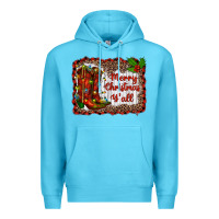 Ocean Blue merry christmas yall Premium Hoodie - RanaPortraitStore