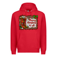 Red merry christmas yall Premium Hoodie - RanaPortraitStore