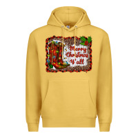 Antique Gold merry christmas yall Premium Hoodie - RanaPortraitStore