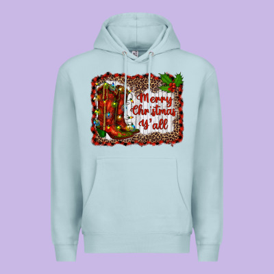 Merry Christmas Yall Premium Hoodie Designed By Ranaportraitstore