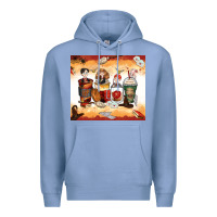 Colony Blue harry coffee cups Premium Hoodie - Zillion Design Studio