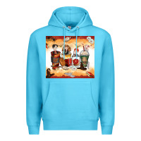 Ocean Blue harry coffee cups Premium Hoodie - Zillion Design Studio