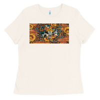 Texas Map Bull Skull Sunflower Leopard Licence Plate Ladies Tee | Teevron