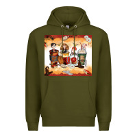 Army Green harry coffee cups Premium Hoodie - Zillion Design Studio