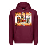 Burgundy harry coffee cups Premium Hoodie - Zillion Design Studio