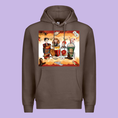 Harry Coffee Cups Premium Hoodie Designed By Zillion Design Studio