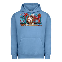 Pigment Pebble Blue mom baseball Urban Hoodie - Zillion Design Studio