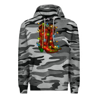 Slate Camo christmas western boots with lights Premium Hoodie - RanaPortraitStore