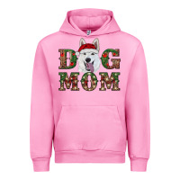 Fuchsia Pink christmas  white shepherd dog mom Urban Hoodie - RanaPortraitStore