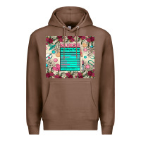 Chestnut nurse nutrition facts Premium Hoodie - Zillion Design Studio