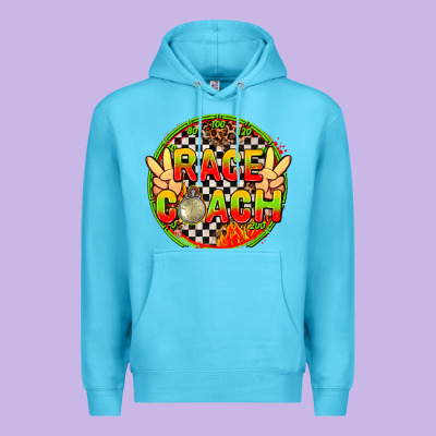 Race Coach  With Leopard And Peace Hand Premium Hoodie Designed By Adodesignshop