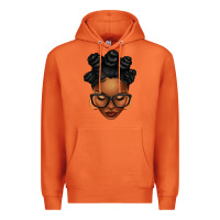 Carrot afro woman with bantu knots Premium Hoodie - texasbilliewilder