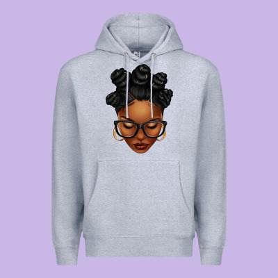 Afro Woman With Bantu Knots Premium Hoodie Designed By Texasbilliewilder