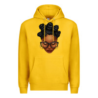 Lemon afro woman with bantu knots Premium Hoodie - texasbilliewilder