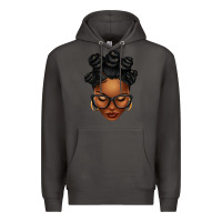 Smoke afro woman with bantu knots Premium Hoodie - texasbilliewilder