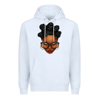 White afro woman with bantu knots Premium Hoodie - texasbilliewilder
