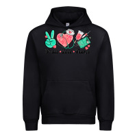 Black peace love nurse Urban Hoodie - texasbilliewilder