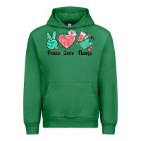Emerald peace love nurse Urban Hoodie - texasbilliewilder