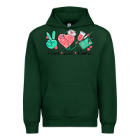 Forest Green peace love nurse Urban Hoodie - texasbilliewilder