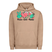 Pigment Burro peace love nurse Urban Hoodie - texasbilliewilder